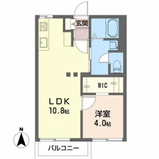ハリープラザ三陽H【1階】の間取り