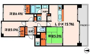 サンクタス守口大和田レジデンス【5階】の間取り