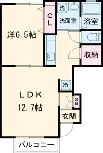 アムール成城【1階】の間取り