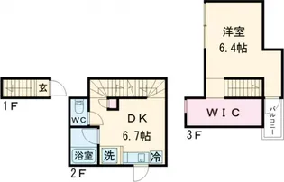 プレジ桜新町【2階】の間取り