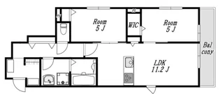 クレストパレス初石【1階】の間取り