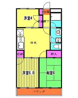 ハイツニューエイト【311号室】の間取り