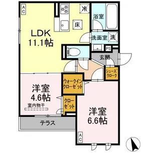 D’Bless狛江【1階】の間取り
