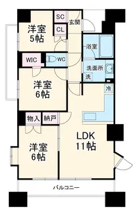 プラウド相模大野マークス【7階】の間取り