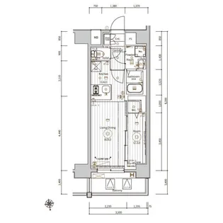 メイクスアート名古屋城西【3階】の間取り