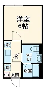 アザーレ・バモス京王稲田堤【1階】の間取り