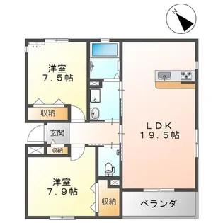 サニーハイツ伊平【101号室】の間取り