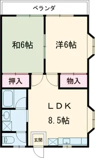 須賀コーポ【202号室】の間取り