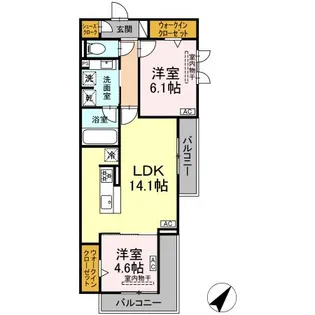キクロス【3階】の間取り