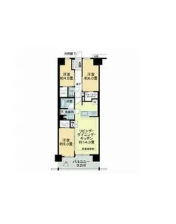 プレシス小岩ヴェルデ【8F号室】の間取り