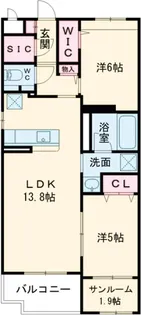 グランヒルズ学園通り【305号室】の間取り