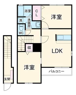 ミッテフリーデⅠ【2階】の間取り