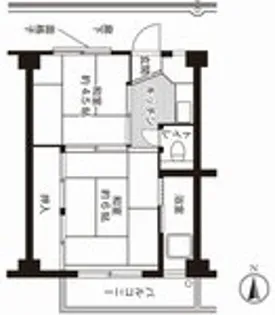 ビレッジハウス今福2号棟【310号室】の間取り