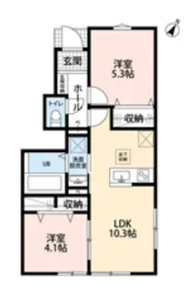 リーブルファイン志木上宗岡Ⅱ【101号室】の間取り