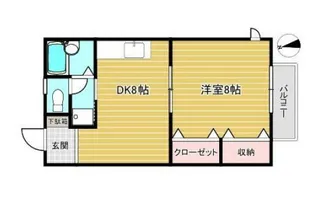 サンハイムアキヤマ【2F号室】の間取り