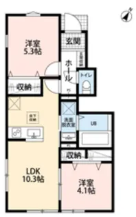 リーブルファイン志木上宗岡Ⅱ【104号室】の間取り