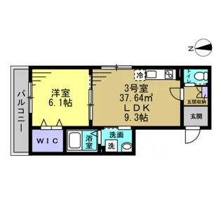 Plaisir【303号室】の間取り