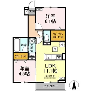 ルミナーレ【102号室】の間取り