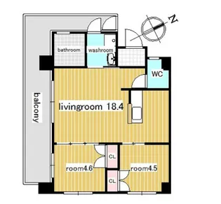 E house Rio【201号室】の間取り