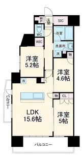 レーベン川口元郷Sta.Front【3階】の間取り