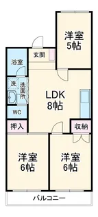 ニューハイツ北浦和【5階】の間取り