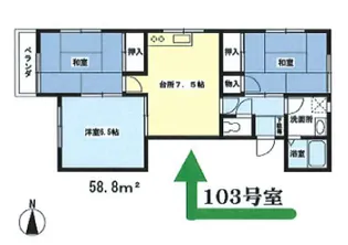 コーポレイメイ【203号室】の間取り