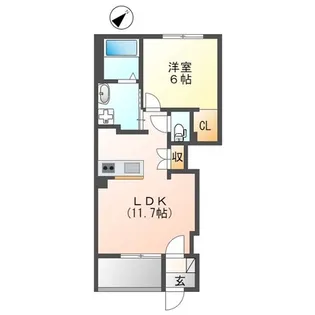 アクアヴィラ【1階】の間取り