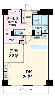 エクセルシオール新丸子【3階】の間取り