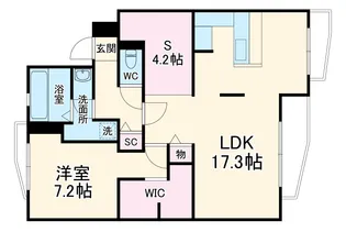 ビューハウス依佐美【402号室】の間取り