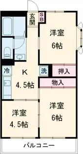 セントラルハイツいちのえ【101号室】の間取り