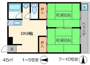 サンハイツ西ノ京【2階】の間取り