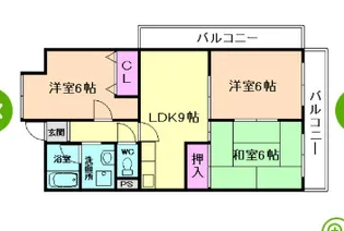 グリーンヒル池田【109号室】の間取り