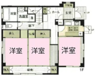 クロノス江戸川【1階】の間取り