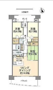 モデラ・ピークス戸塚ヴィラⅠ【2階】の間取り