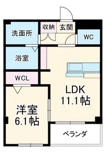ランコントル【1階】の間取り