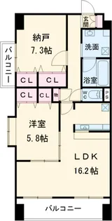 ロングエイトⅢ【7階】の間取り