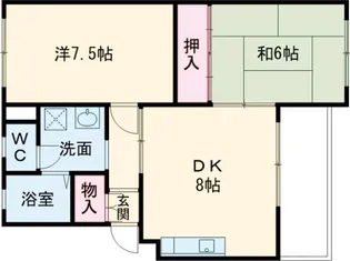 アルカサール幸【2階】の間取り