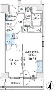 アイル王子ノルド【1302号室】の間取り