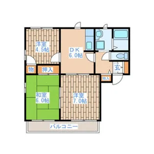 エトワール【A202号室】の間取り
