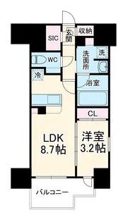 リビオレゾン靭公園【3階】の間取り