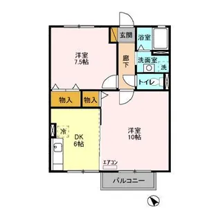 メゾンエクレール B【2階】の間取り