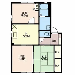 リヴェールミノワA【1階】の間取り