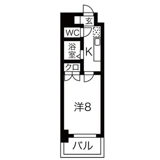 シティライフ港陽【407号室】の間取り