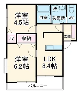ラ・ボールゴ東光寺【1階】の間取り