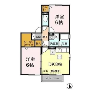 プレッソ【101号室】の間取り