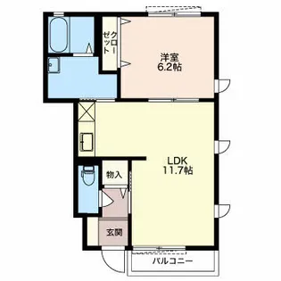 パルミールドゥー【1階】の間取り