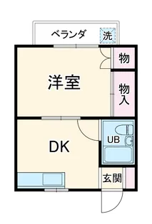 エムワールドコーポ【2B号室】の間取り