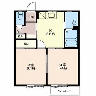 メイプルハイツ【203号室】の間取り