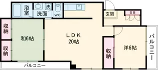 レジデンスオザキ【1階】の間取り