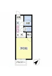 ハピネス栗谷Ⅱ【1階】の間取り
